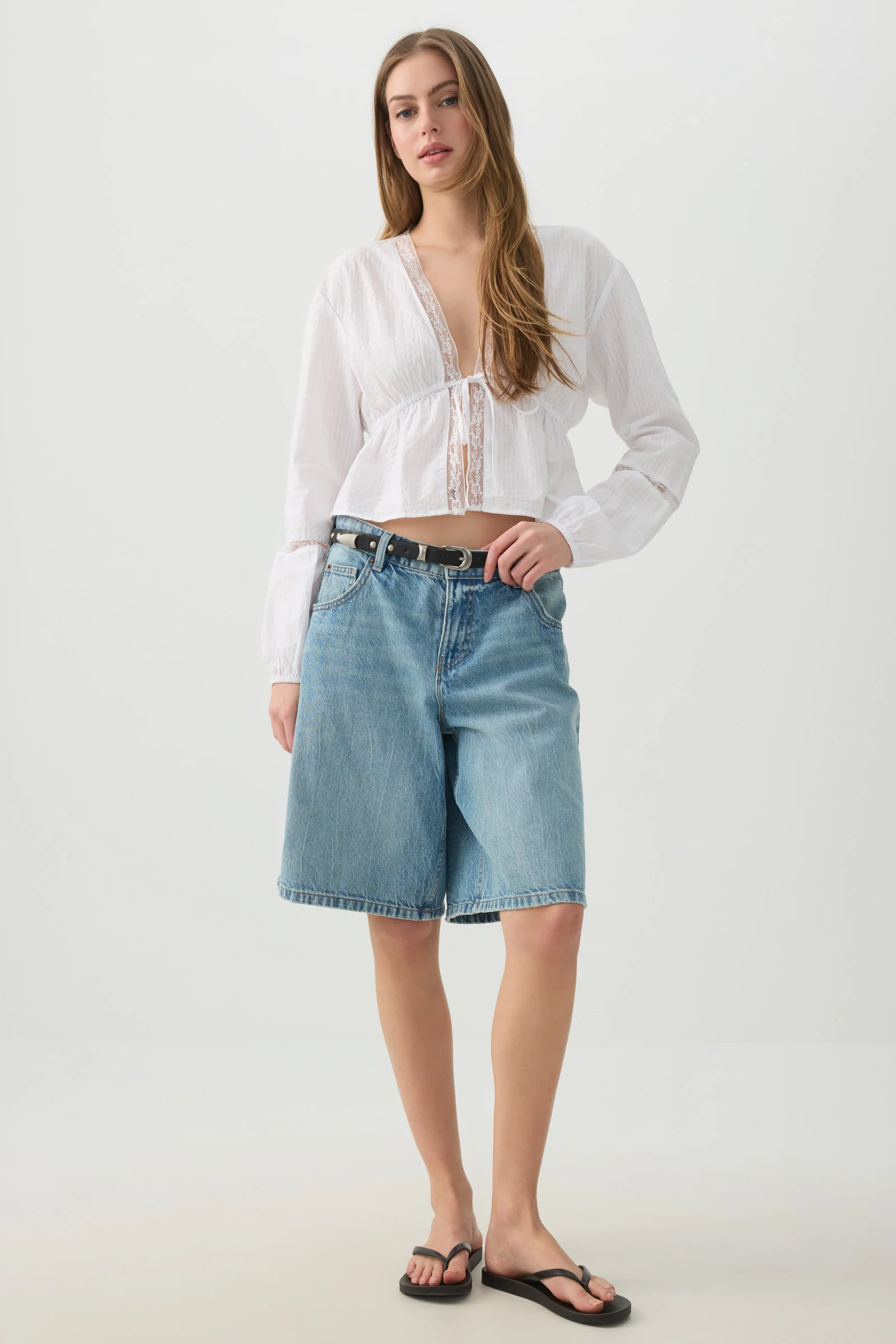Cotton Crop Front Tie Top - Image 4